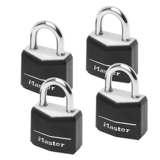 Φωτογραφία προϊόντος: Σετ 4 Λουκετα Masterlock 912020112 με το ίδιο κλειδί και κάλλυμα Προστασίας