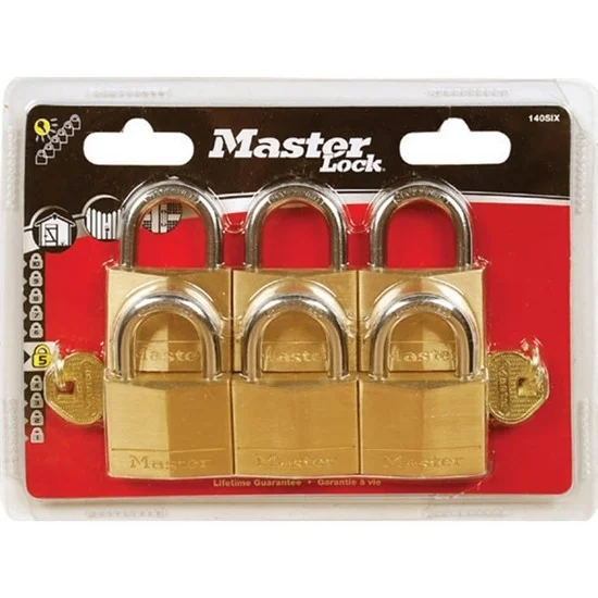 Φωτογραφία προϊόντος: Σετ 6 Λουκέτα 40mm Masterlock 140EURSIX με το Ίδιο Κλειδί