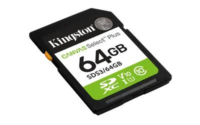 Φωτογραφία προϊόντος: Kingston Technology 64GB SDXC Canvas Select Plus Gen3 100MB/s C10 UHS-I U1 V10