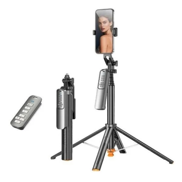 Φωτογραφία προϊόντος: OEM Selfie Stick με Gimbal Stabilizer T05TK Bluetooth, Τρίποδο & Τηλεχειριστήριο