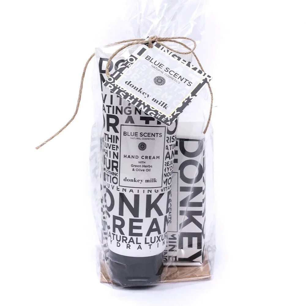 Φωτογραφία προϊόντος: Κρέμα Χεριών, 75ml & Luxury Σαπούνι, 135gr - Blue Scents Mini Gift Set Donkey Milk