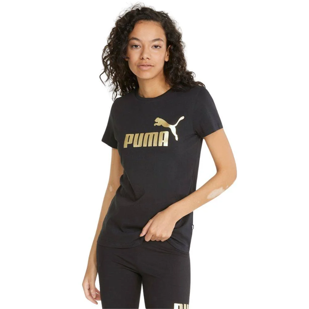 Φωτογραφία προϊόντος: 848303-01 - PUMA ESS+ METALLIC LOGO TEE BLACK / GOLD Color