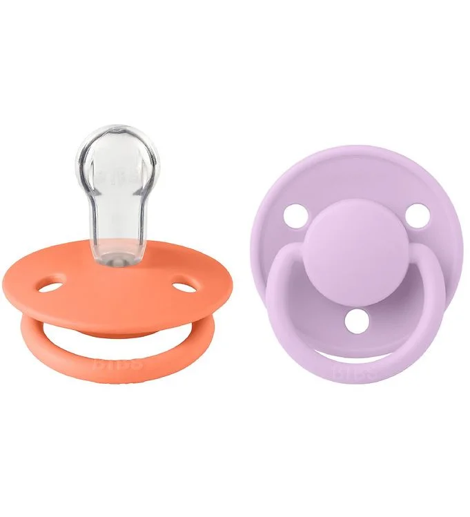 Φωτογραφία προϊόντος: Bibs De Lux Dummies - 2-Pack - Onesize (0-3 years) - Silicone - Papaya/Viole 150252