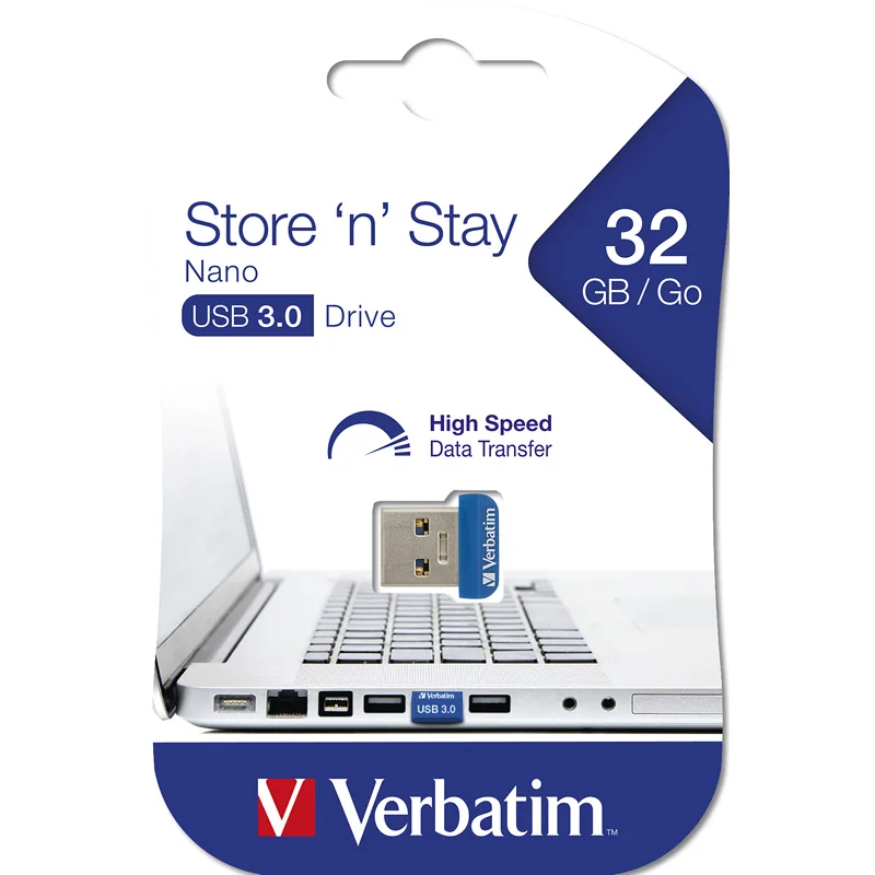 Φωτογραφία προϊόντος: Verbatim NANO USB 3.0 Drive 32GB | Blue - 98710