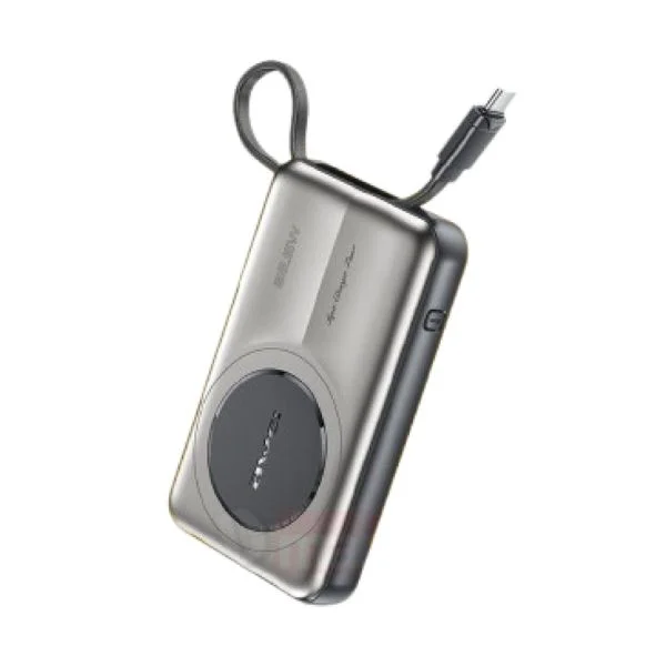 Φωτογραφία προϊόντος: OEM Μαγνητικό Power Bank 10000mAh Awei PA-22 με Ασύρματη Φόρτιση, Ενσωματωμένο Καλώδιο & LED Οθόνη