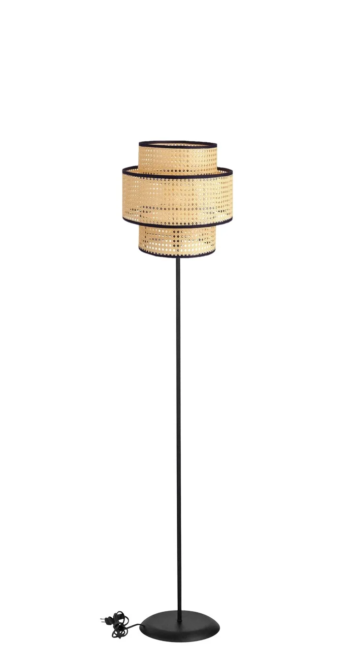Φωτογραφία προϊόντος: Heronia VIENNA FLOOR LAMP BLACK-RATTAN ΟΡΘΟΣΤ. 3-ΠΑΤΟ ΑΜΠΑΖΟΥΡ