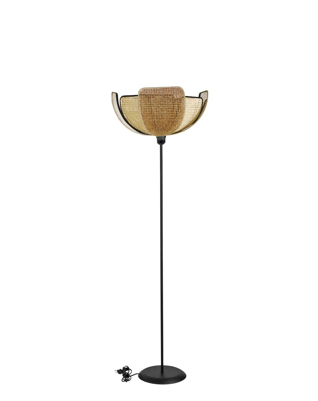 Φωτογραφία προϊόντος: Heronia HFLB-60 FLOOR LAMP BLACK-RATTAN ΟΡΘΟΣΤΑΤΗΣ ΠΕΤΑΛΑ