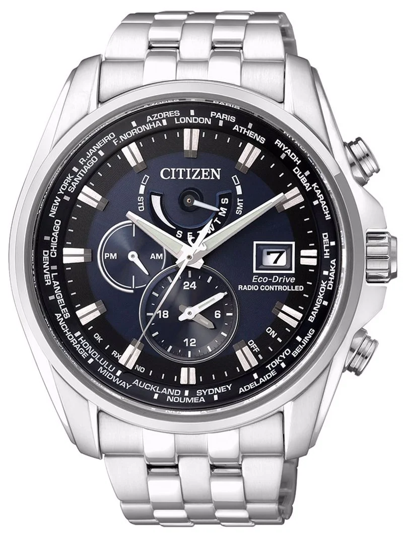 Φωτογραφία προϊόντος: Citizen Eco-Drive Radio-Controlled Ρολόι Ηλιακής Ενέργειας με Ασημί Μεταλλικό Μπρασελέ AT9030-55L