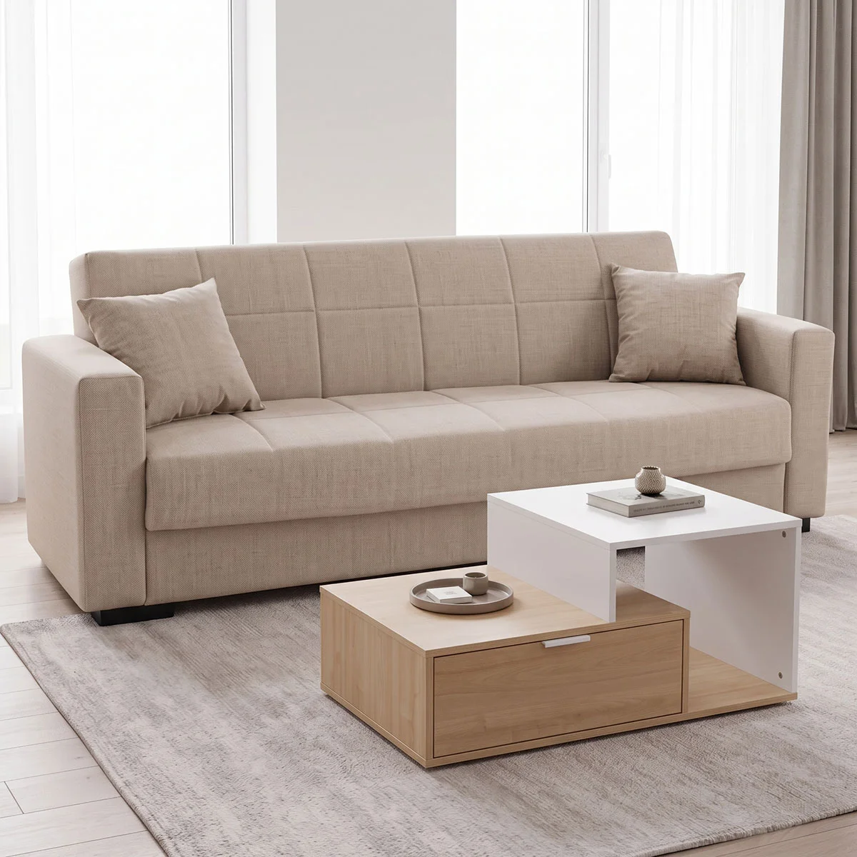 Φωτογραφία προϊόντος: Φοιτητικό Πακέτο Επίπλων Σαλονιού Haze Pakoworld Σετ 2Τεμ