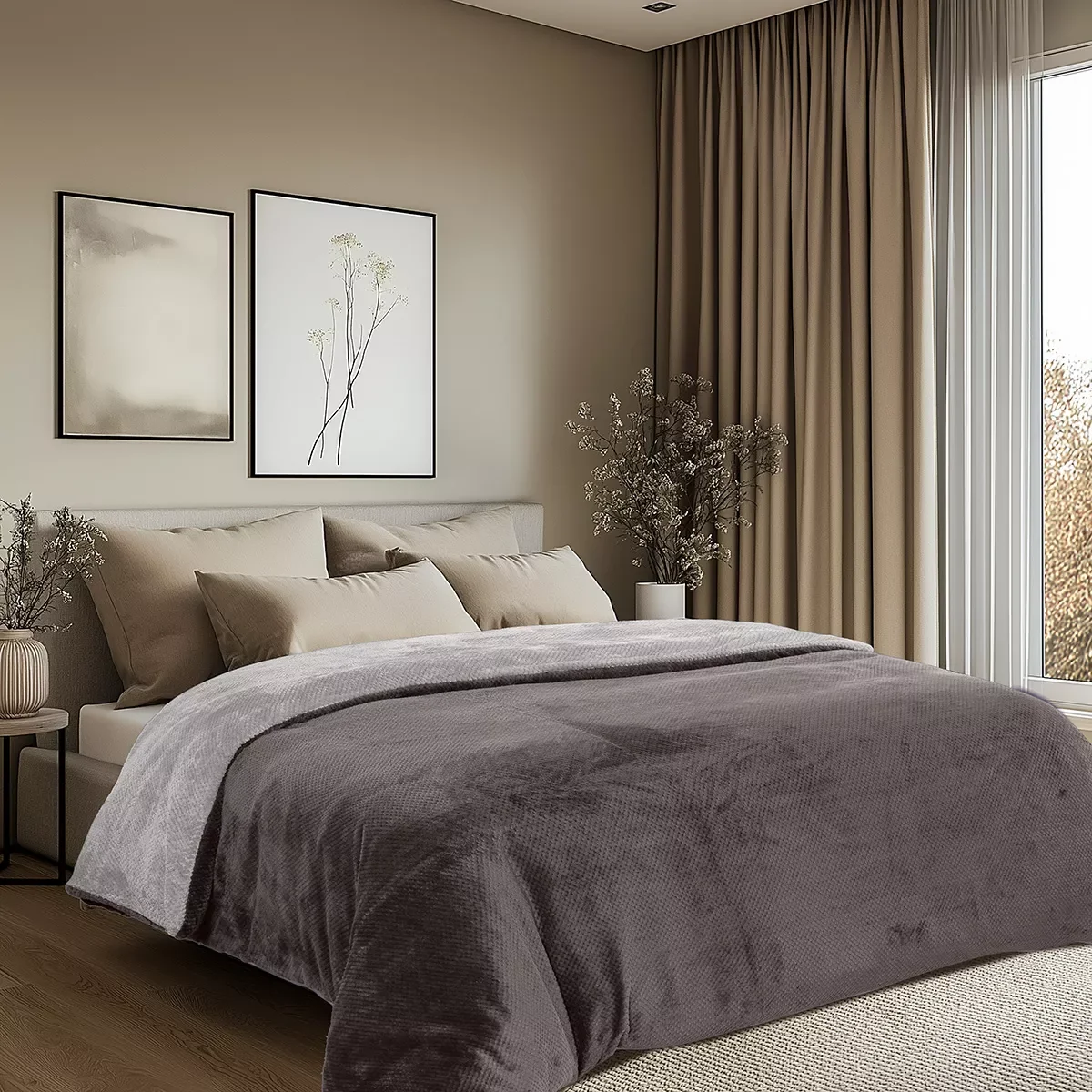 Φωτογραφία προϊόντος: Beauty Home Παπλωματοθήκη υπέρδιπλη διπλής όψεως Art 11602 Jacquard fleece 700gsm Fiesta Plus 220x240 Ανθρακί,Γκρι 220x240