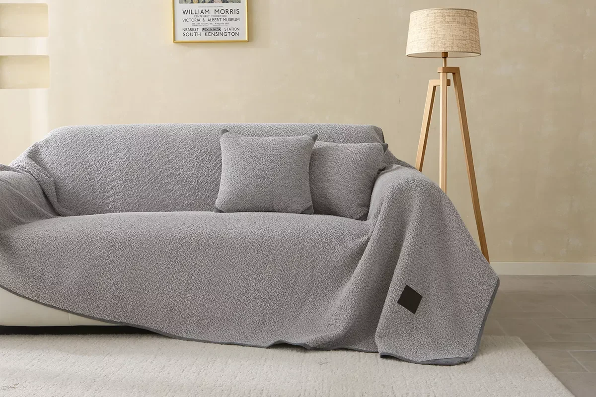 Φωτογραφία προϊόντος: Beauty Home Ριχτάρι Τριθέσιο Lamb Plus Art 8831 175x300 Γκρι Τριθέσιο