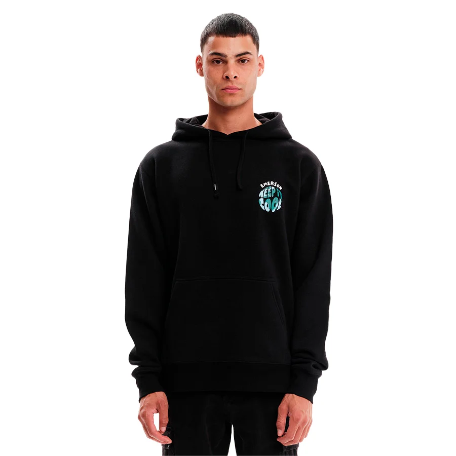 Φωτογραφία προϊόντος: 232.EM20.11-BLACK - EMERSON MEN'S PULLOVER HOODIE BLACK Color