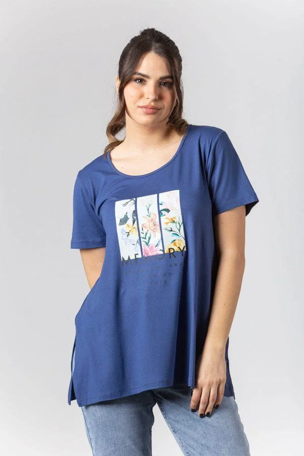 Φωτογραφία προϊόντος: SIMPLE COLLECTION Μπλούζα viscose memories SKU: 24-112