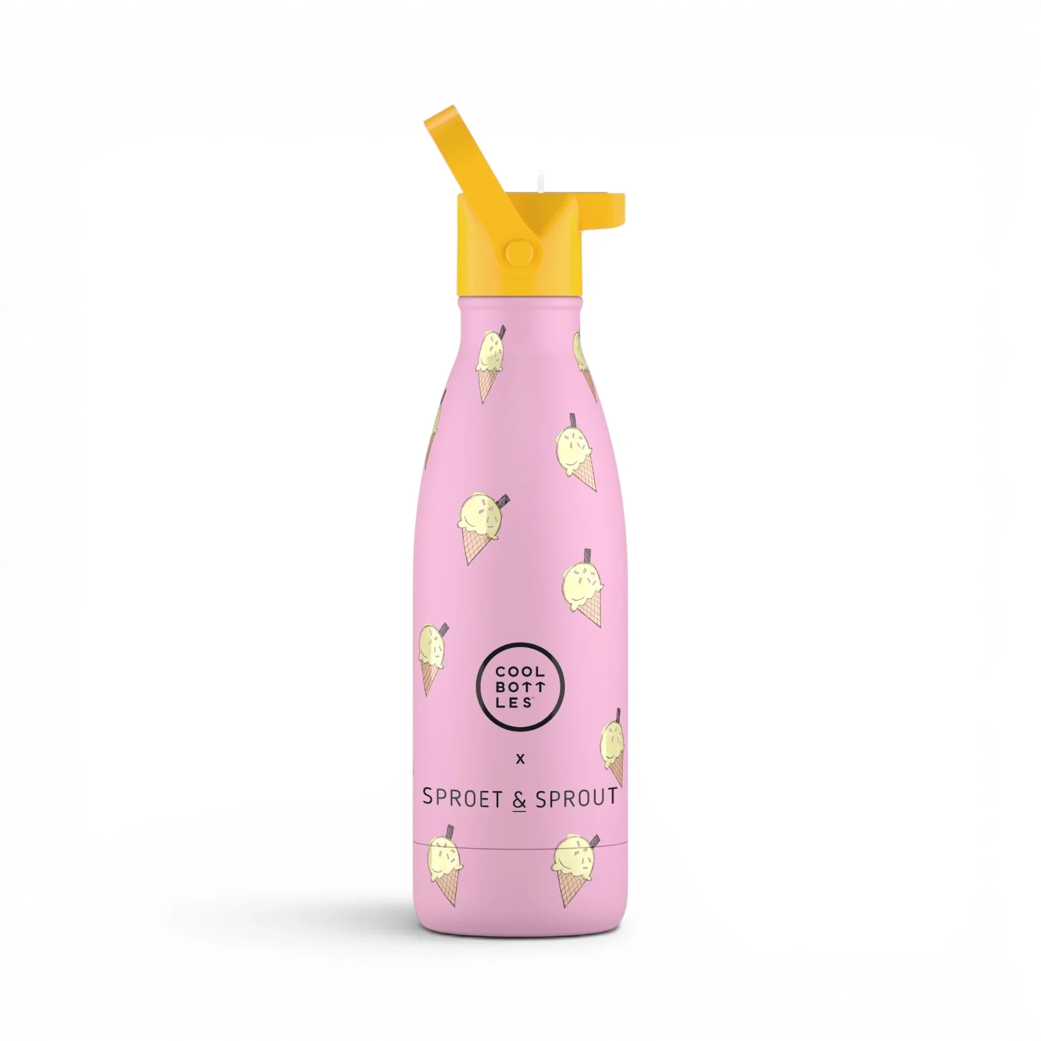 Φωτογραφία προϊόντος: COOL BOTTLES. Ανοξείδωτο παιδικό μπουκάλι Pink Scoop 350ml